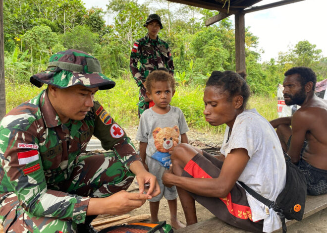 Satgas Yonif 131 Brajasakti Berikan Pelayanan Kesehatan Gratis bagi Warga Papua – REINHA.com